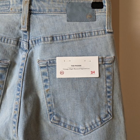 NWT: AG The Phoebe, Vintage High-Waisted Tapered Leg Jeans (Size: 24) - Picture 1 of 8